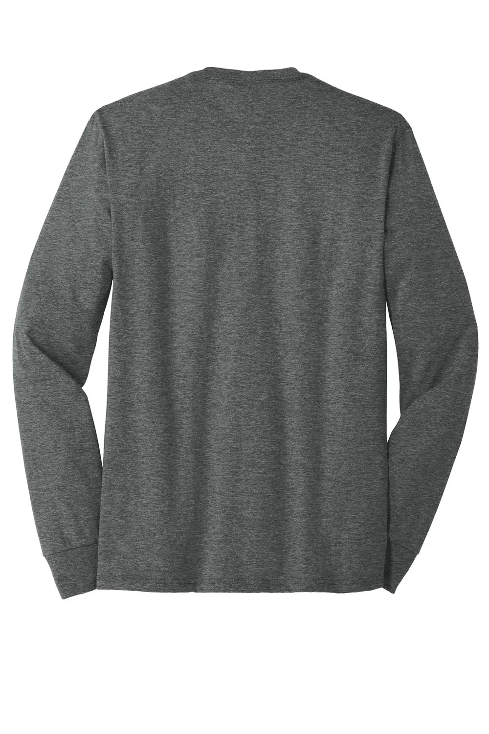 District Mens Perfect Tri Long Sleeve Crewneck T-Shirt - Heather Charcoal Grey  Buy new Clothing District