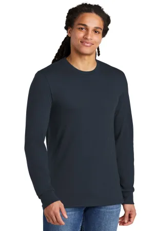 District Mens Perfect Tri Long Sleeve Crewneck T-Shirt - New Navy Blue  Buy new Clothing District