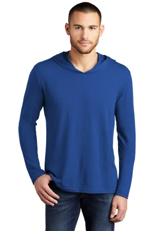 District Mens Perfect Tri Long Sleeve Hooded T-Shirt Hoodie - Deep Royal Blue  Buy new Clothing District