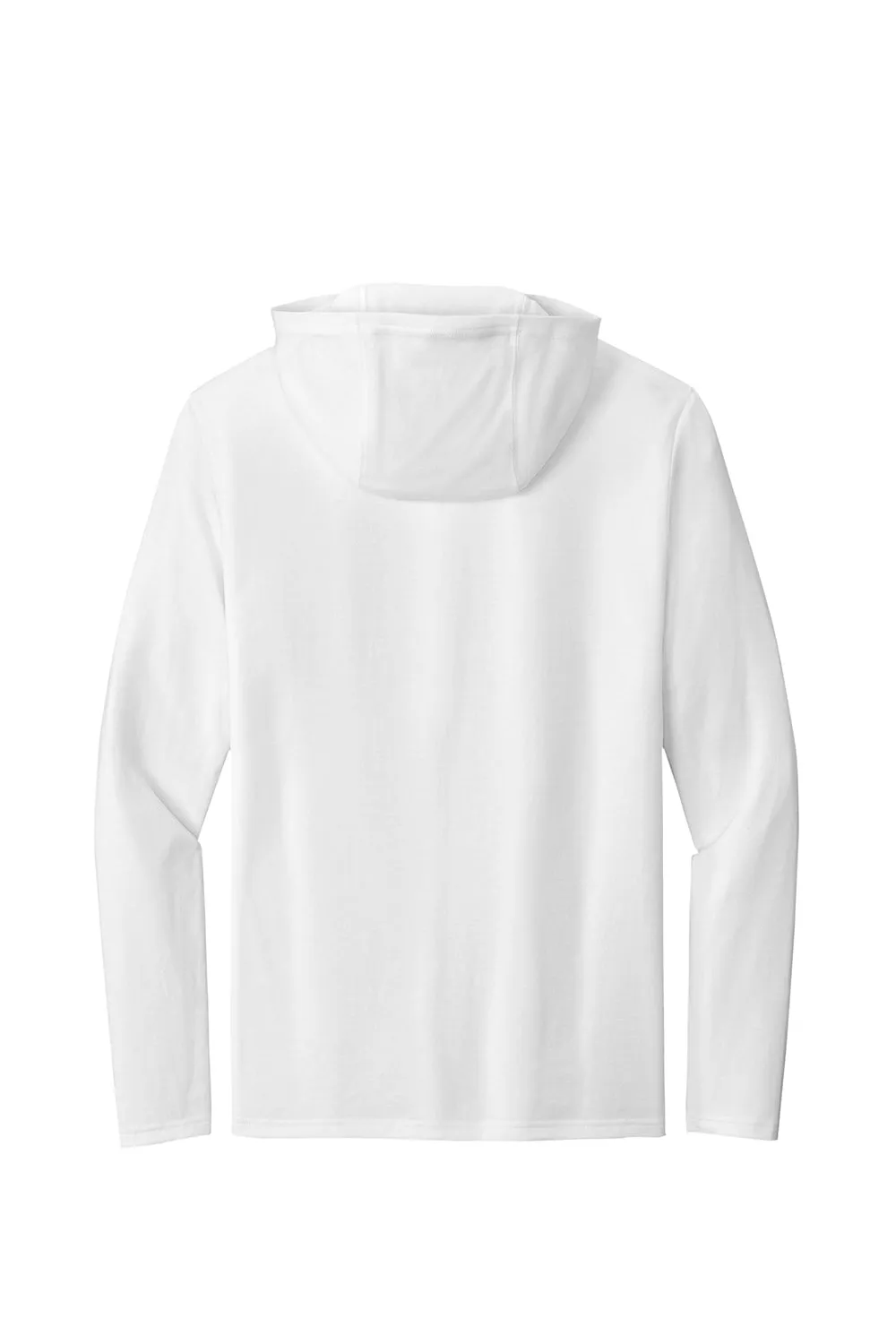 District Mens Perfect Tri Long Sleeve Hooded T-Shirt Hoodie - White  Buy new Clothing District