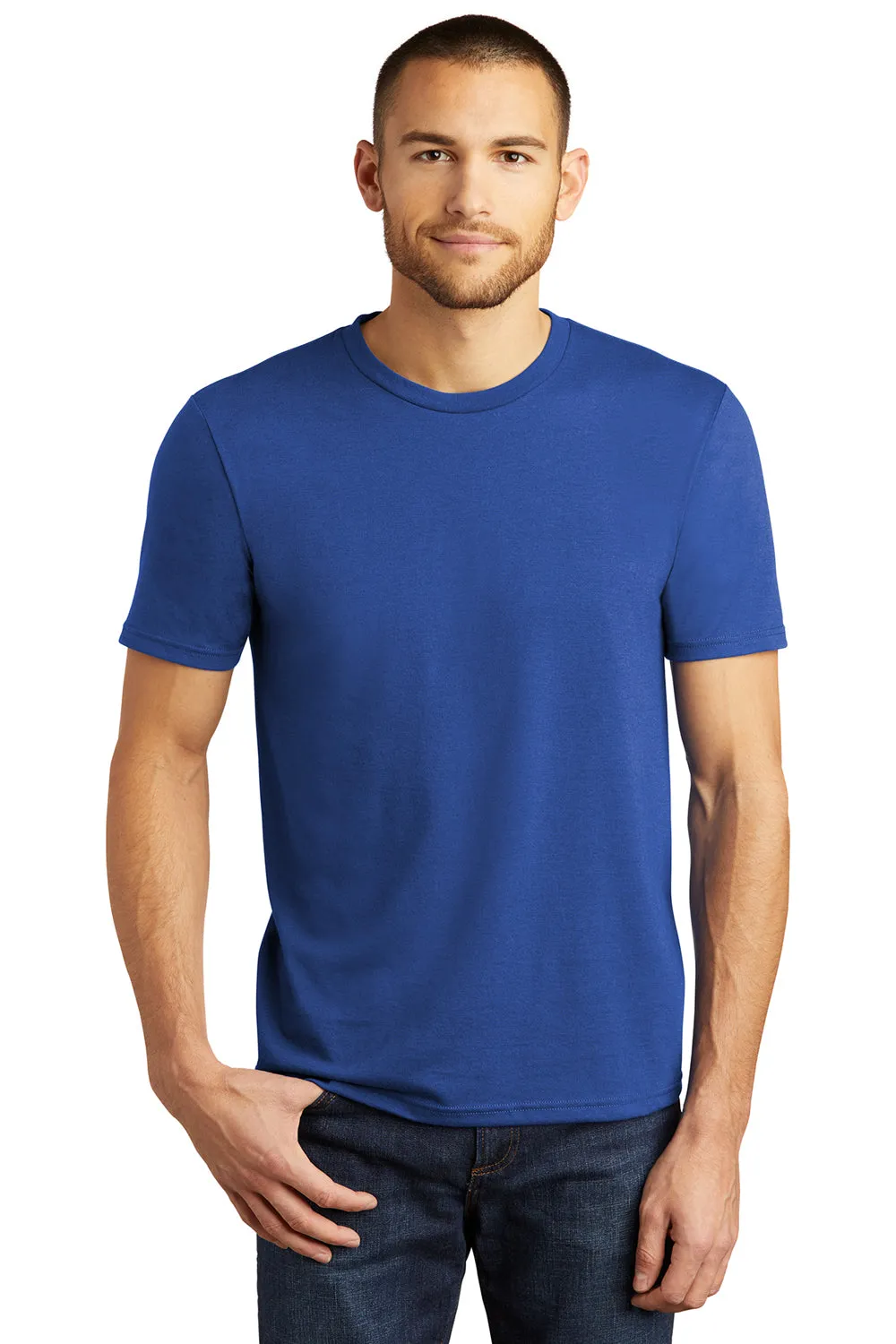 District Mens Perfect Tri Short Sleeve Crewneck T-Shirt - Deep Royal Blue  Buy new Clothing District