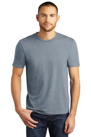 District Mens Perfect Tri Short Sleeve Crewneck T-Shirt - Heather Flint Blue  Buy new Clothing District