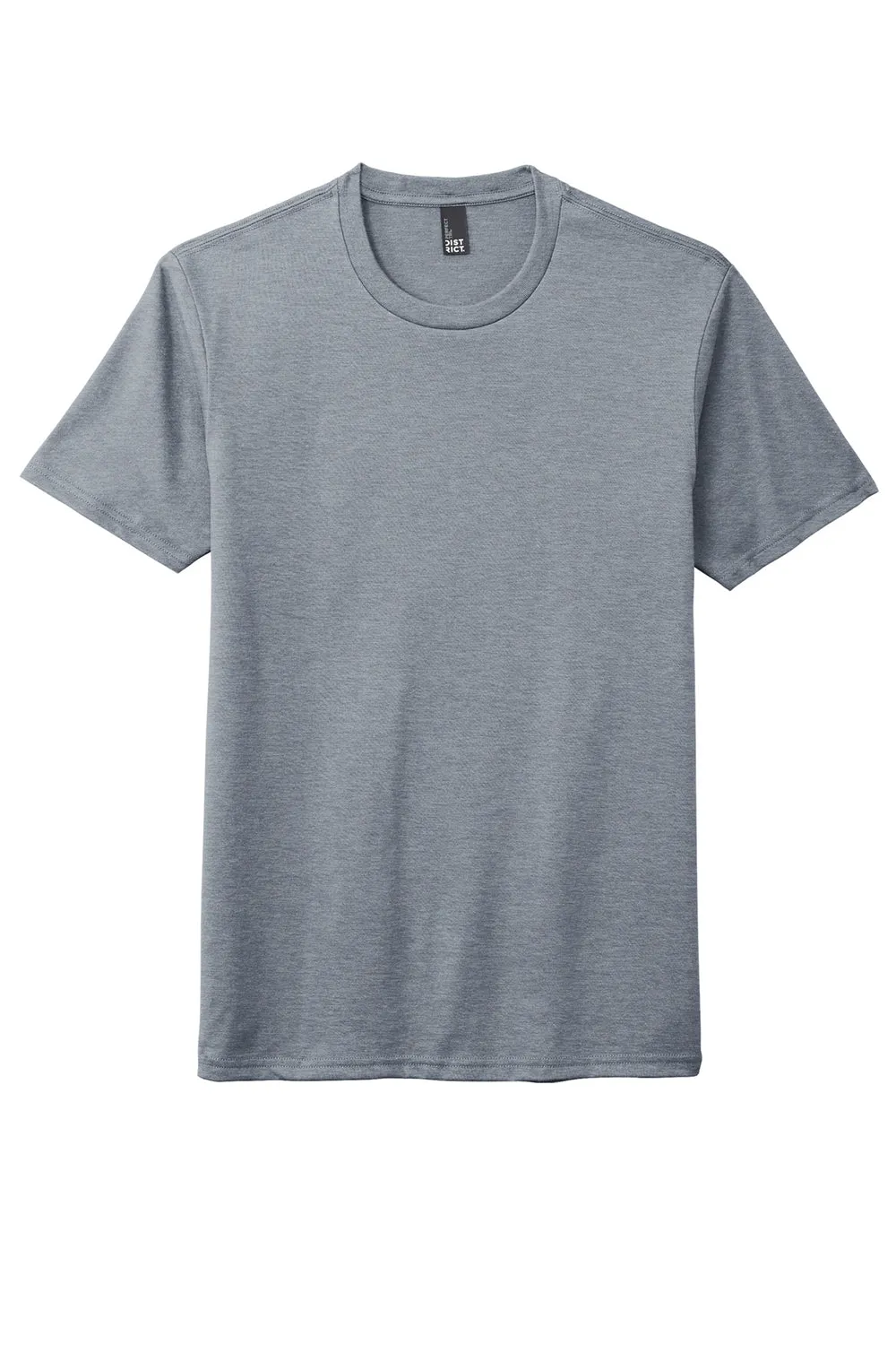 District Mens Perfect Tri Short Sleeve Crewneck T-Shirt - Heather Flint Blue  Buy new Clothing District