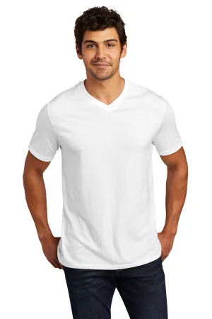District Mens Perfect Tri Short Sleeve V-Neck T-Shirt - White  Buy new Clothing District