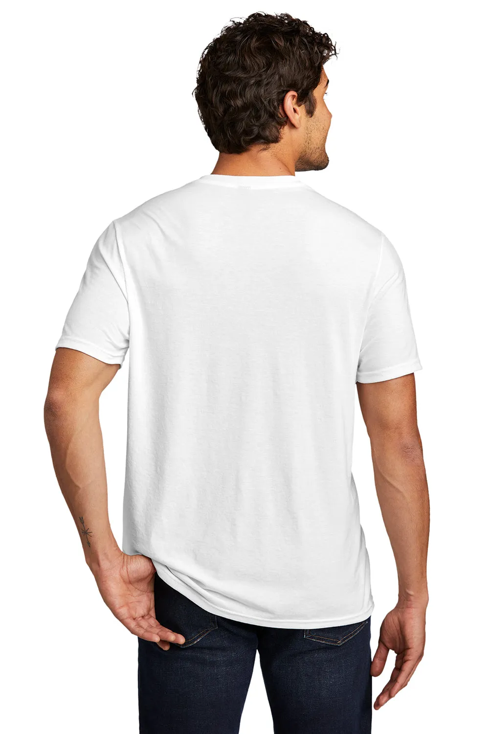 District Mens Perfect Tri Short Sleeve V-Neck T-Shirt - White  Buy new Clothing District