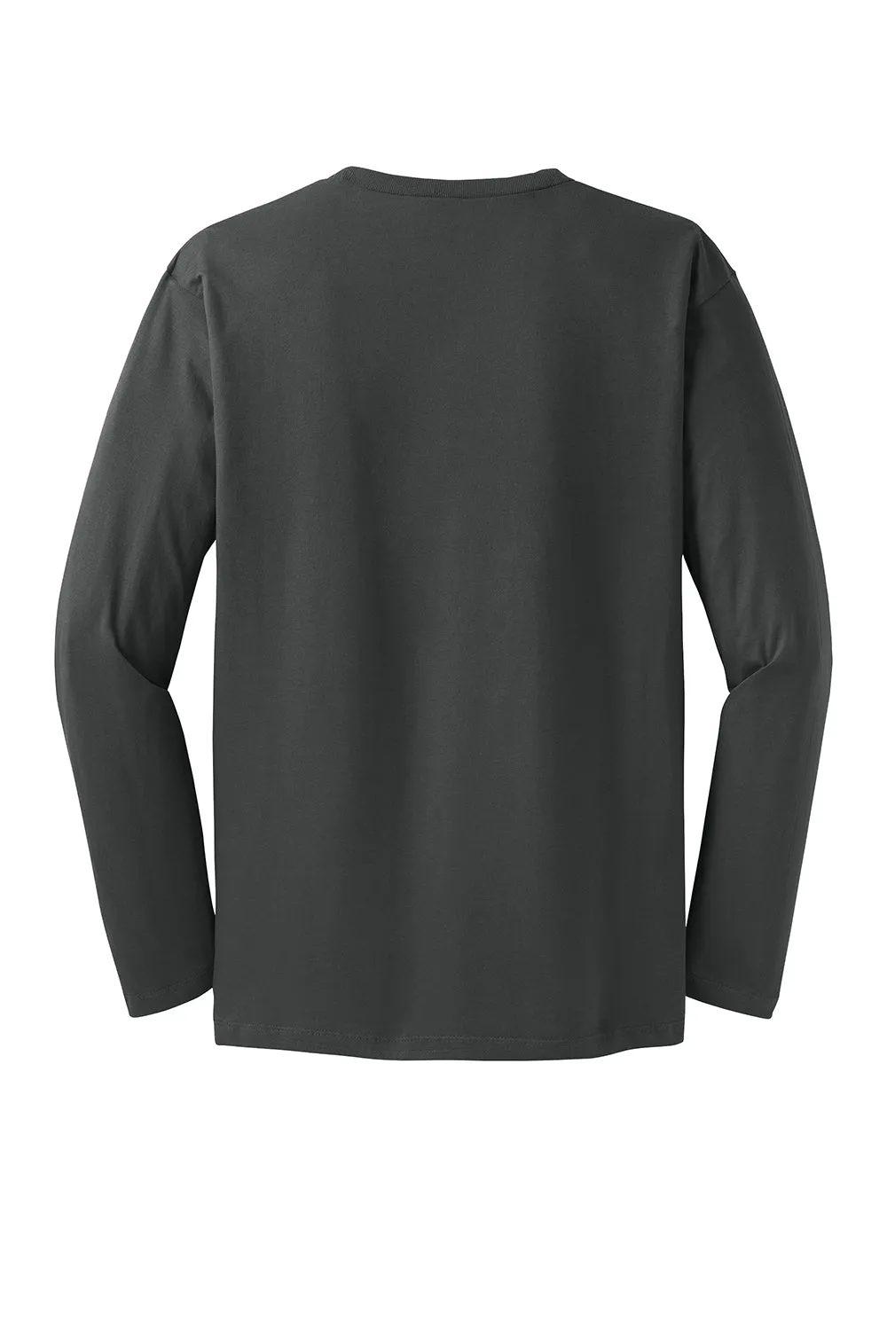District Mens Perfect Weight Long Sleeve Crewneck T-Shirt - Charcoal Grey  Buy new Clothing District