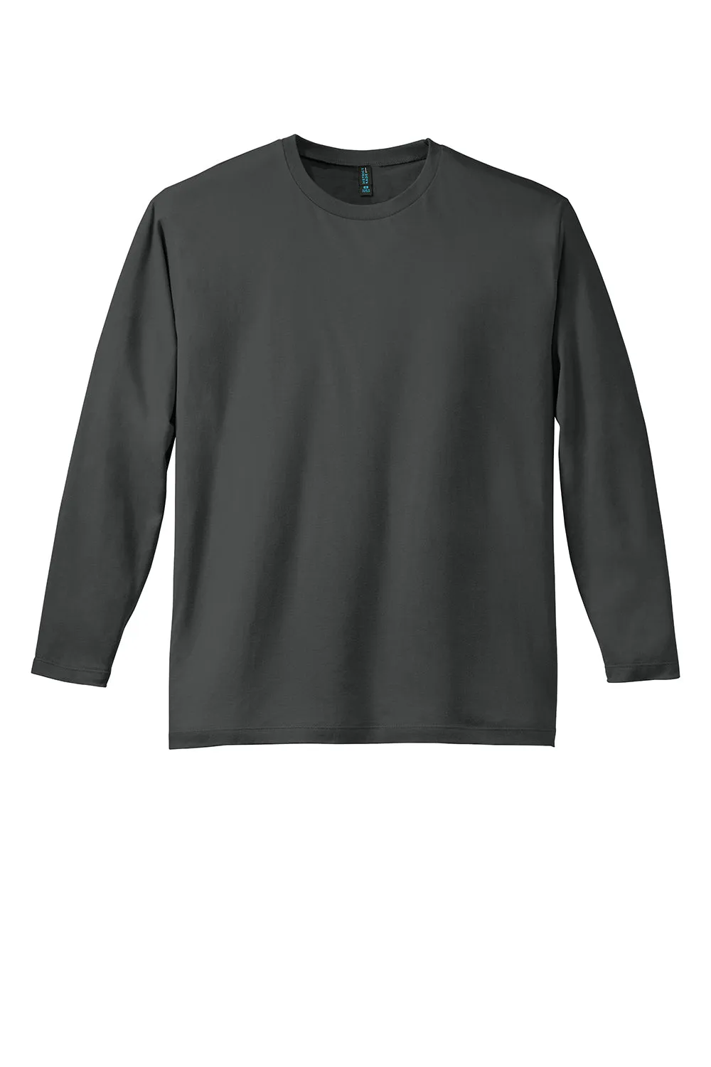 District Mens Perfect Weight Long Sleeve Crewneck T-Shirt - Charcoal Grey  Buy new Clothing District