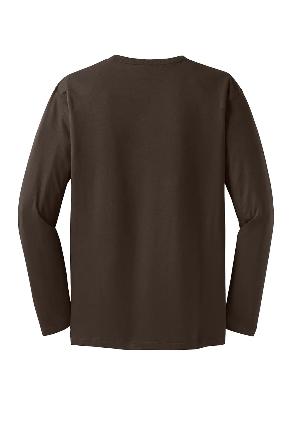 District Mens Perfect Weight Long Sleeve Crewneck T-Shirt - Espresso Brown - Closeout  Buy new Clothing District