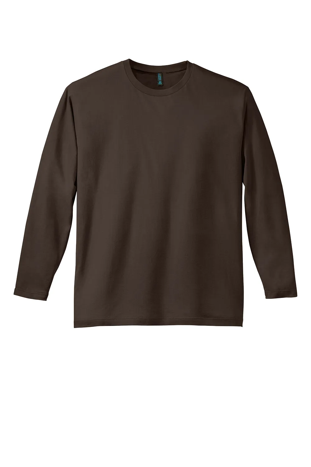 District Mens Perfect Weight Long Sleeve Crewneck T-Shirt - Espresso Brown - Closeout  Buy new Clothing District
