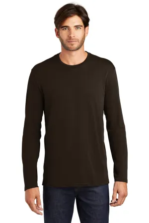 District Mens Perfect Weight Long Sleeve Crewneck T-Shirt - Espresso Brown - Closeout  Buy new Clothing District