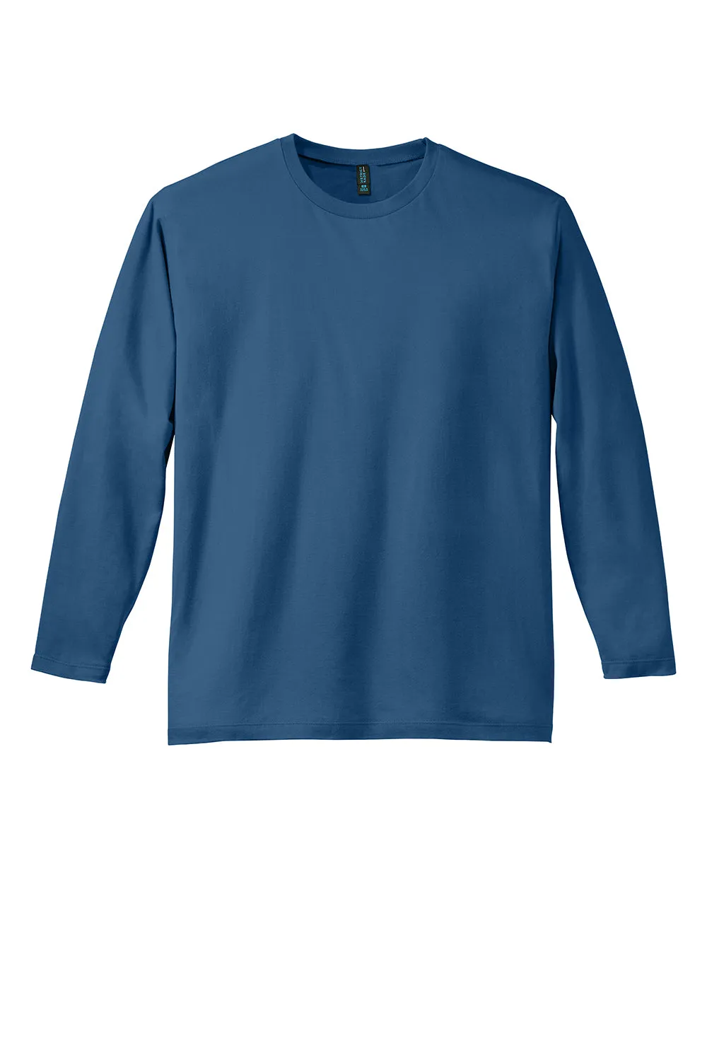 District Mens Perfect Weight Long Sleeve Crewneck T-Shirt - Maritime Blue - Closeout  Buy new Clothing District