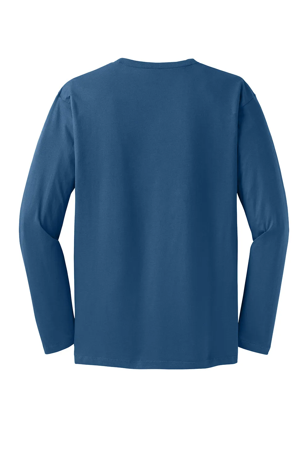 District Mens Perfect Weight Long Sleeve Crewneck T-Shirt - Maritime Blue - Closeout  Buy new Clothing District