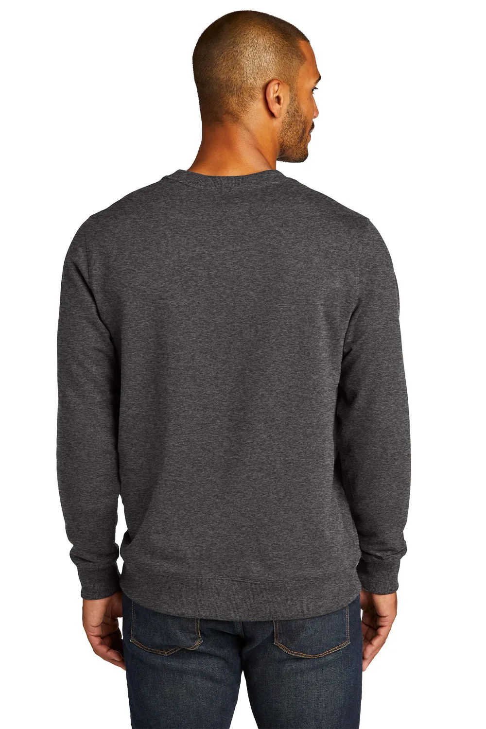 District Mens Re-Fleece Crewneck Sweatshirt - Heather Charcoal Grey  Buy new Clothing District