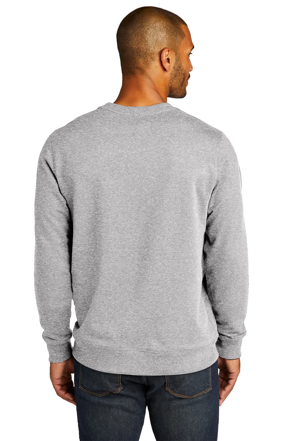 District Mens Re-Fleece Crewneck Sweatshirt - Heather Light Grey  Buy new Clothing District