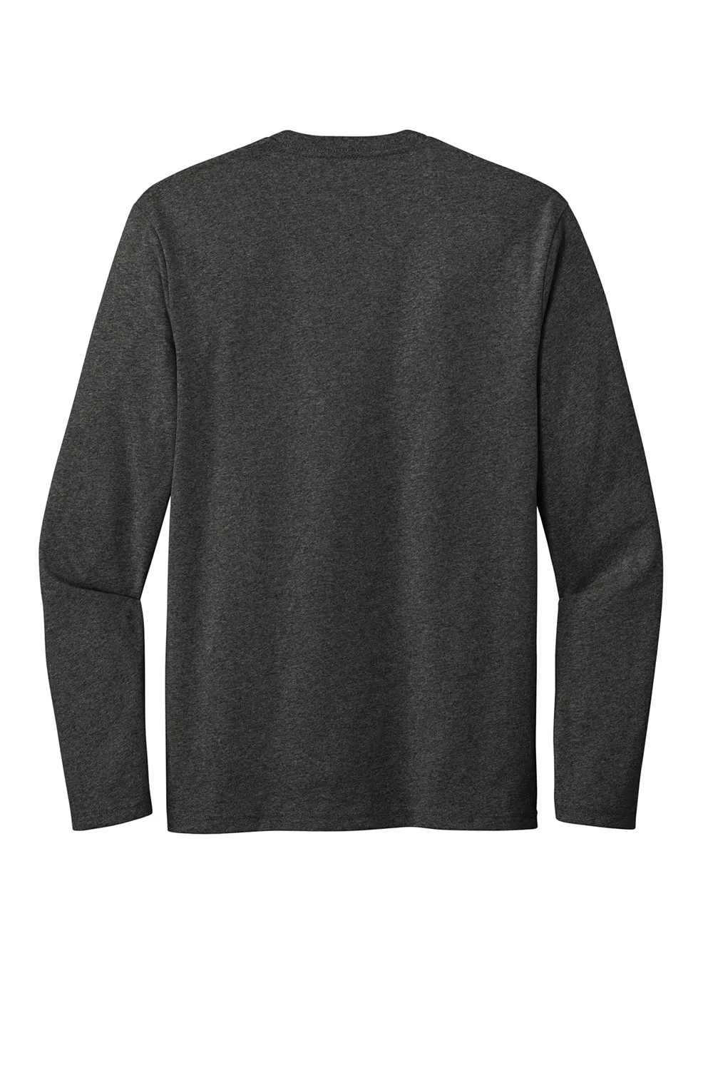 District Mens Re-Tee Long Sleeve Crewneck T-Shirt - Heather Charcoal Grey  Buy new Clothing District
