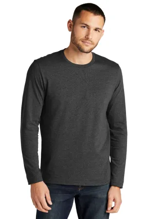 District Mens Re-Tee Long Sleeve Crewneck T-Shirt - Heather Charcoal Grey  Buy new Clothing District
