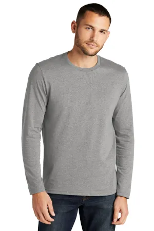 District Mens Re-Tee Long Sleeve Crewneck T-Shirt - Heather Light Grey  Buy new Clothing District