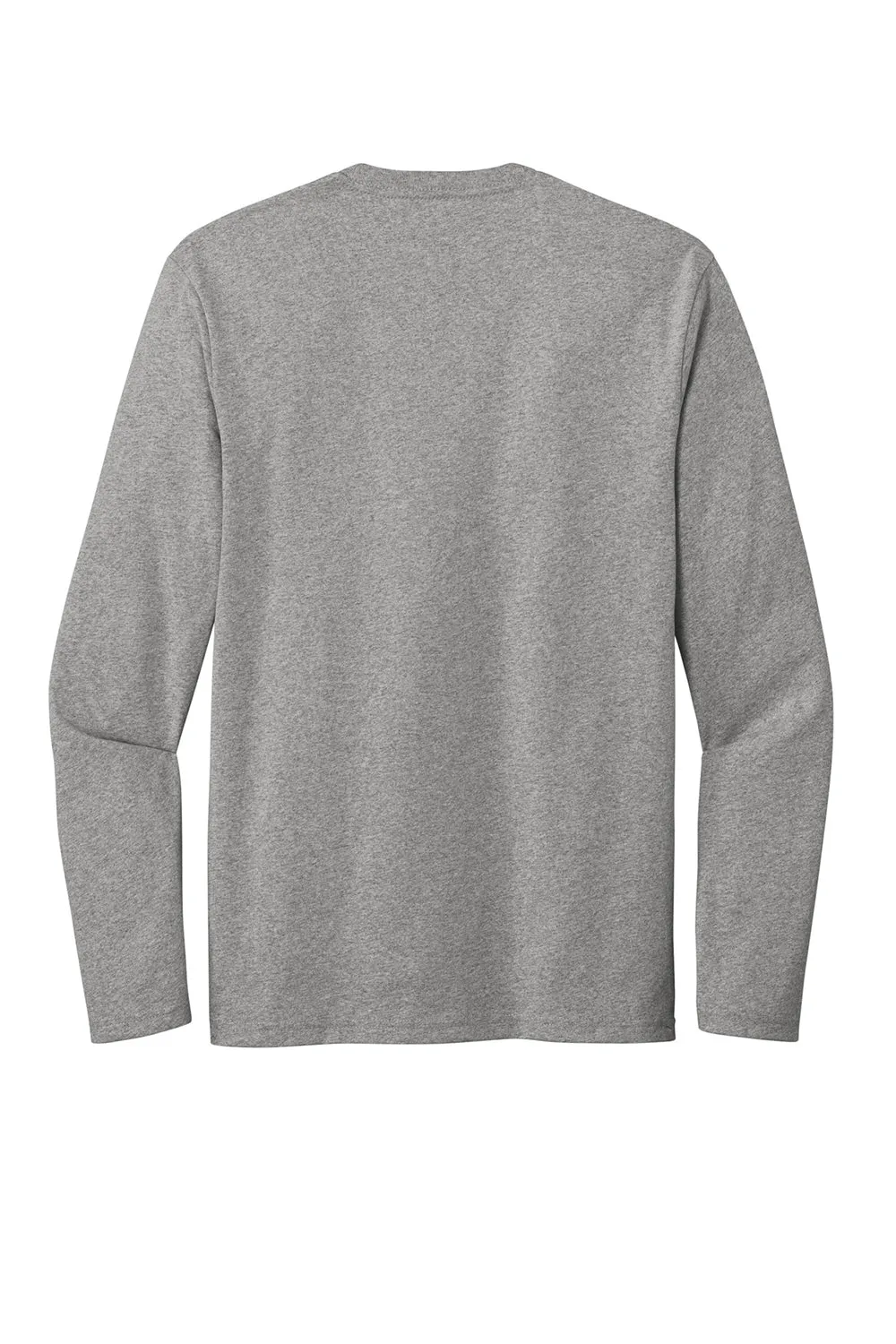 District Mens Re-Tee Long Sleeve Crewneck T-Shirt - Heather Light Grey  Buy new Clothing District