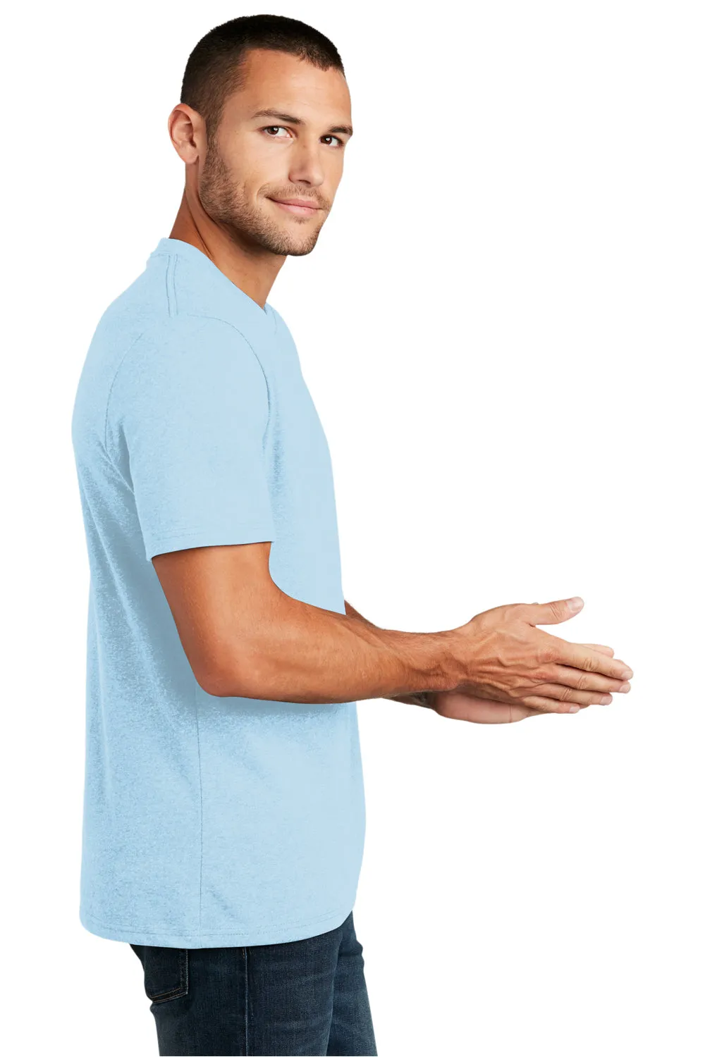 District Mens Re-Tee Short Sleeve Crewneck T-Shirt - Crystal Blue  Buy new Clothing District