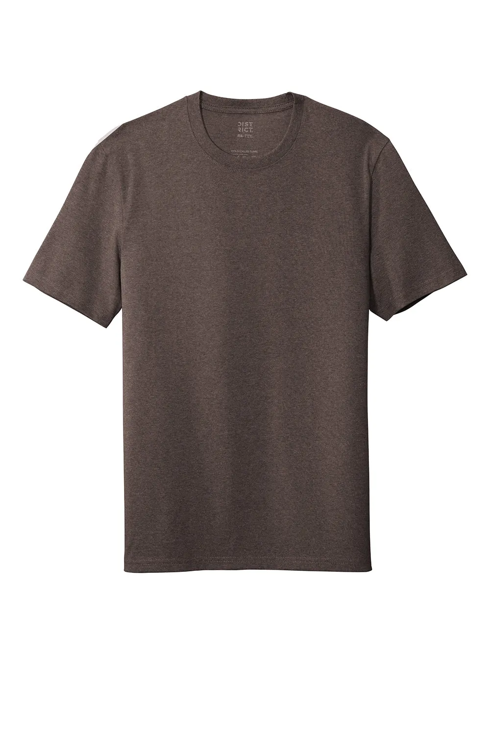 District Mens Re-Tee Short Sleeve Crewneck T-Shirt - Heather Deep Brown  Buy new Clothing District
