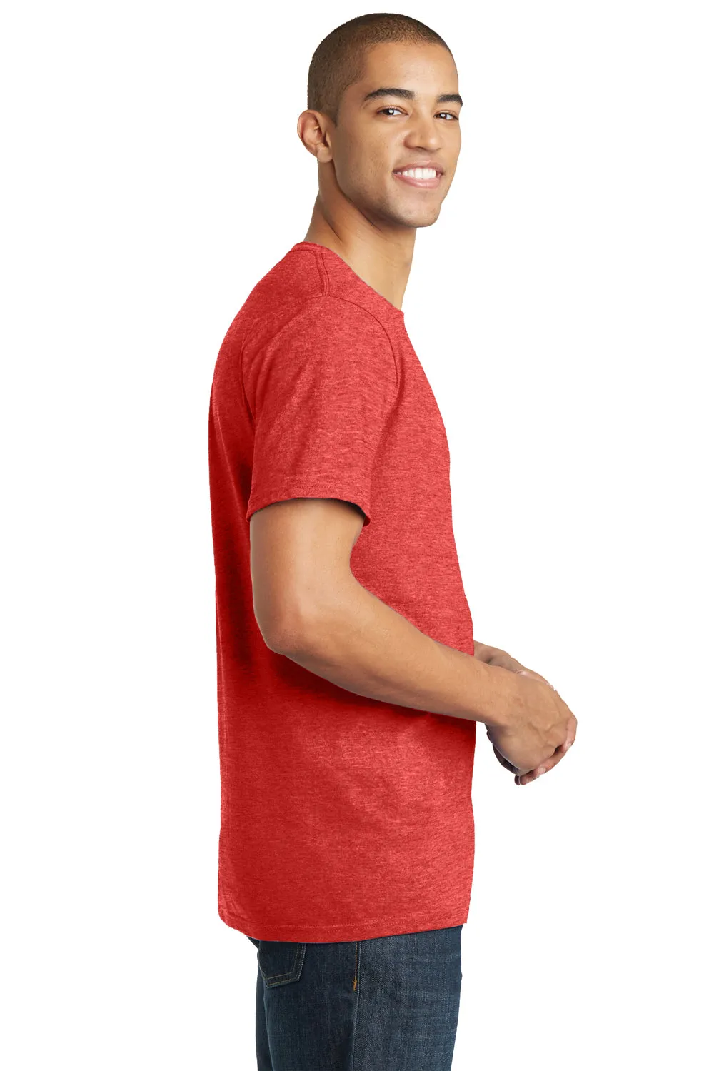 District Mens The Concert Short Sleeve Crewneck T-Shirt - Heather New Red  Buy new Clothing District
