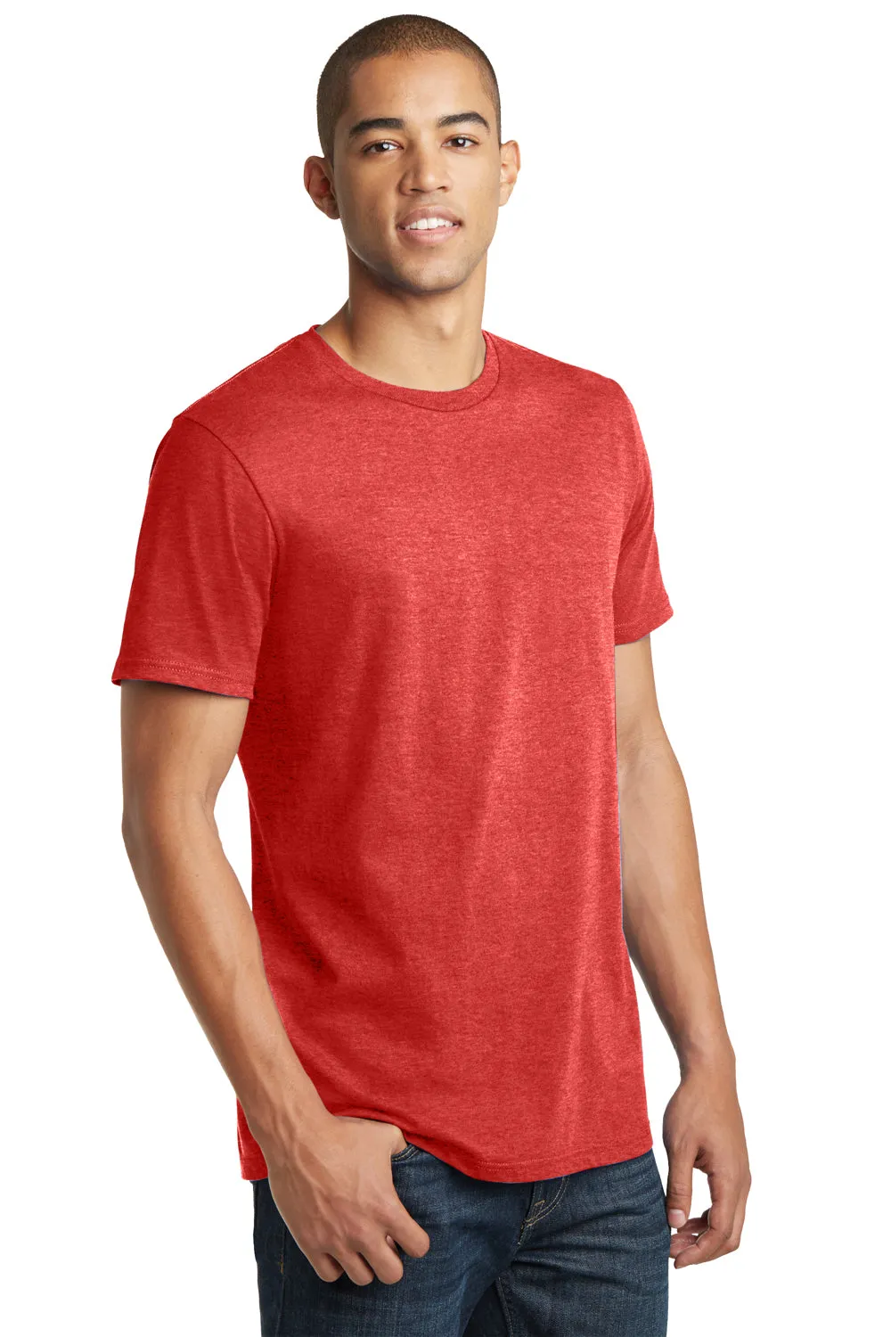 District Mens The Concert Short Sleeve Crewneck T-Shirt - Heather New Red  Buy new Clothing District
