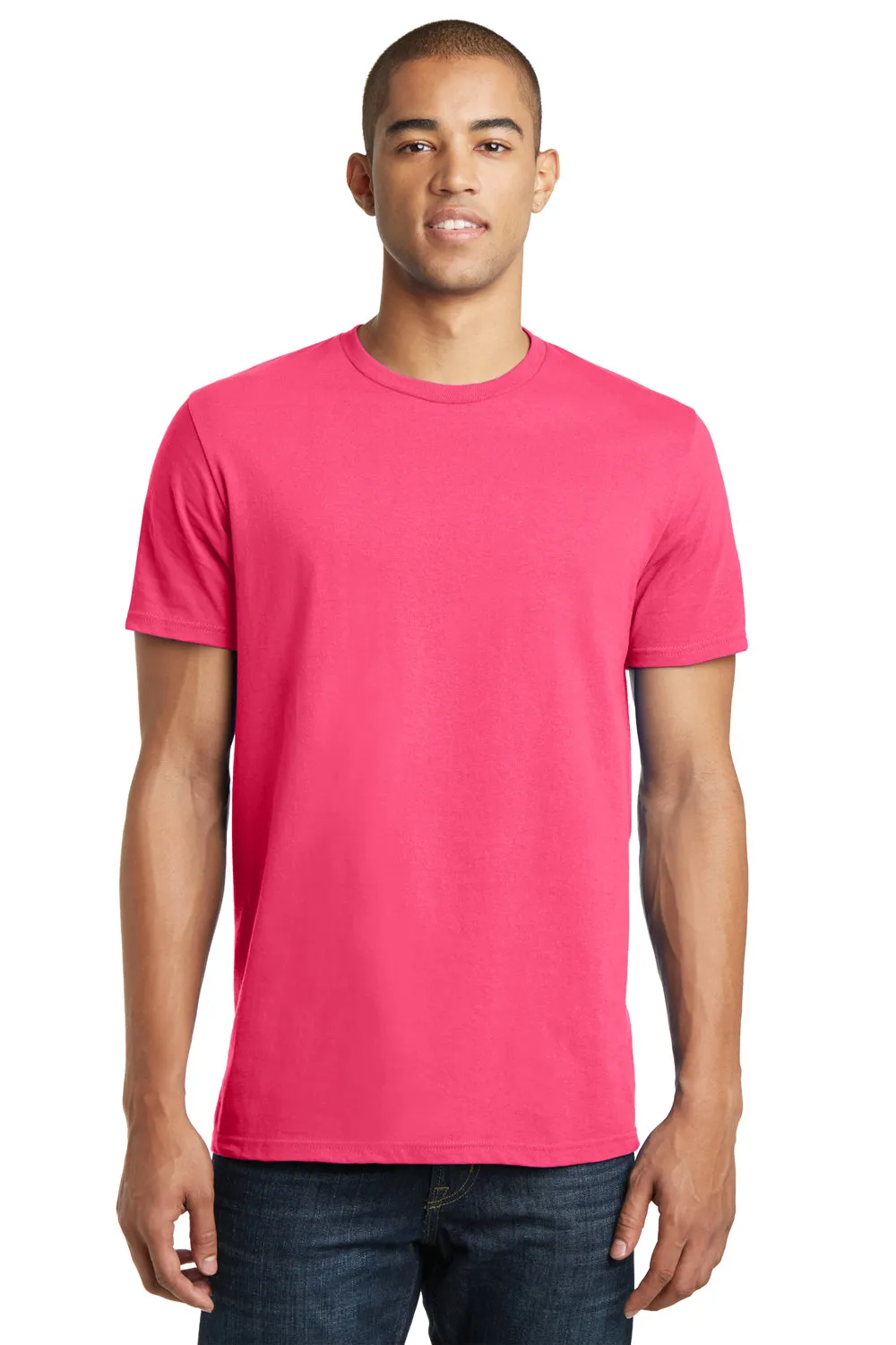 District Mens The Concert Short Sleeve Crewneck T-Shirt - Neon Pink  Buy new Clothing District