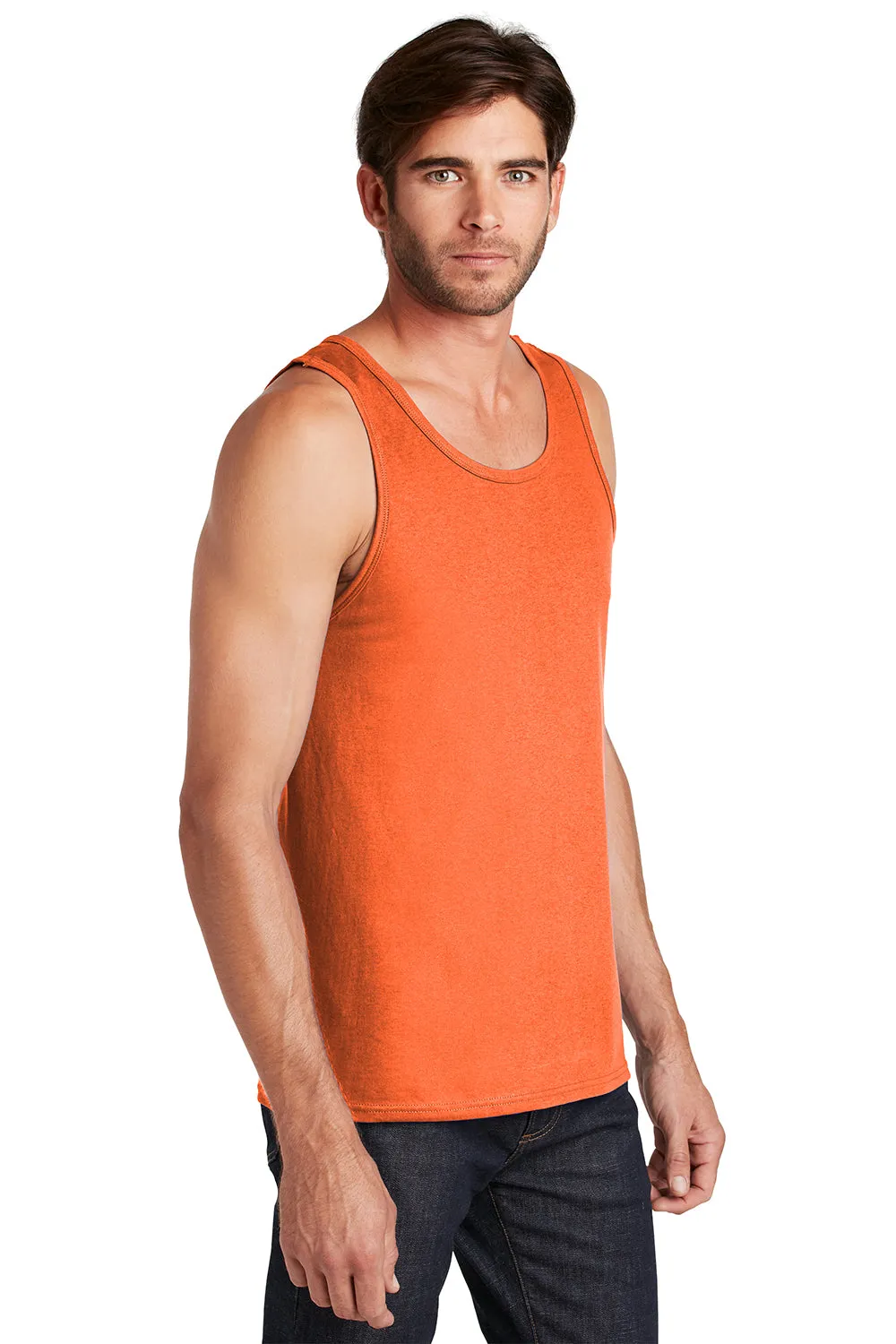 District Mens The Concert Tank Top - Neon Orange  Buy new Clothing District
