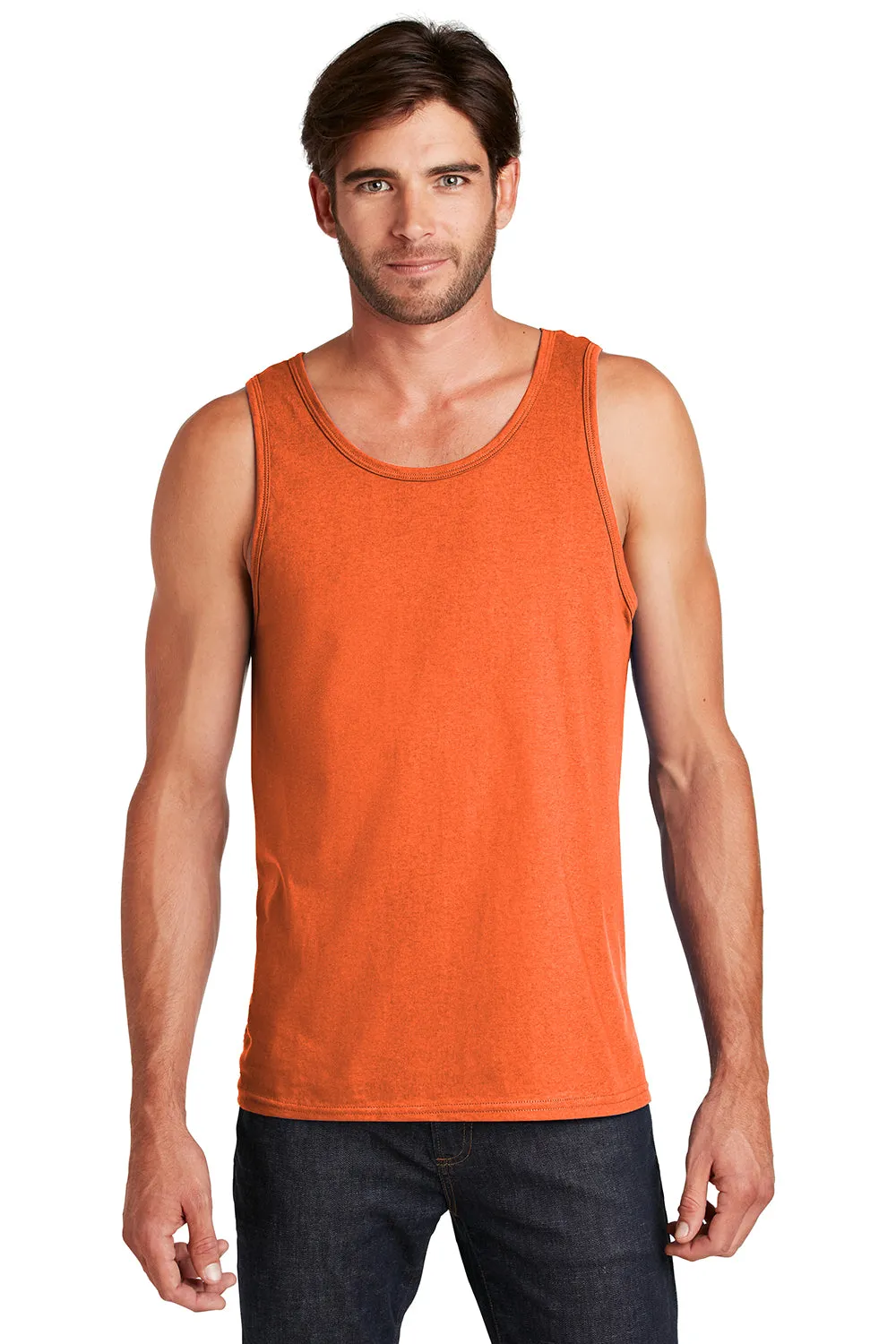 District Mens The Concert Tank Top - Neon Orange  Buy new Clothing District