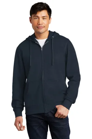 District Mens Very Important Fleece Full Zip Hooded Sweatshirt Hoodie w/ Pockets - New Navy Blue  Buy new Clothing District