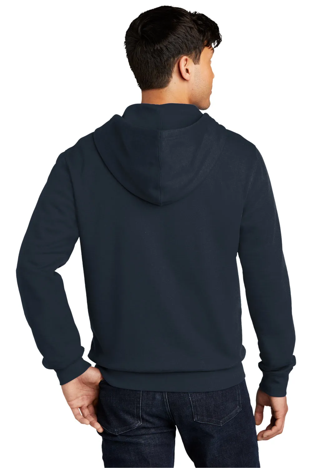 District Mens Very Important Fleece Full Zip Hooded Sweatshirt Hoodie w/ Pockets - New Navy Blue  Buy new Clothing District
