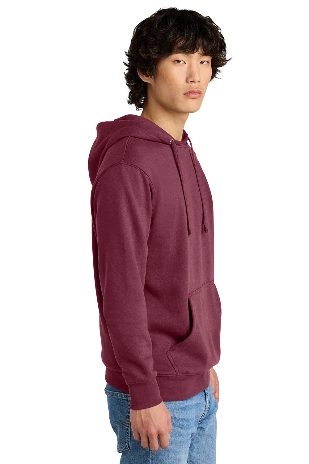 District Mens Very Important Fleece Hooded Sweatshirt Hoodie w/ Pouch Pocket - Plum Purple  Buy new Clothing District