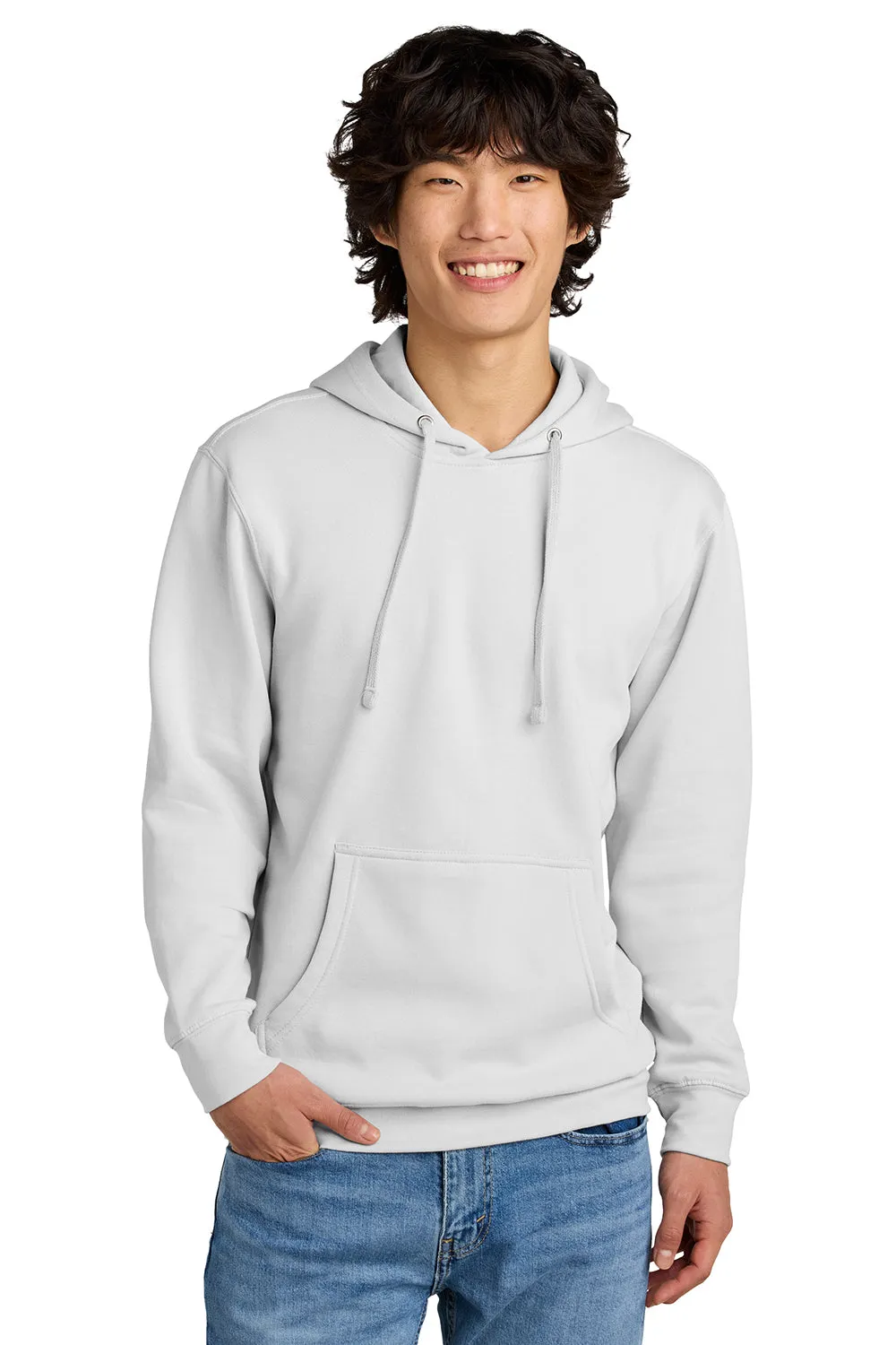 District Mens Very Important Fleece Hooded Sweatshirt Hoodie w/ Pouch Pocket - White Smoke  Buy new Clothing District