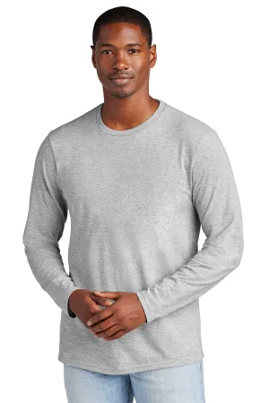 District Mens Very Important Long Sleeve Crewneck T-Shirt - Heather Light Grey  Buy new Clothing District