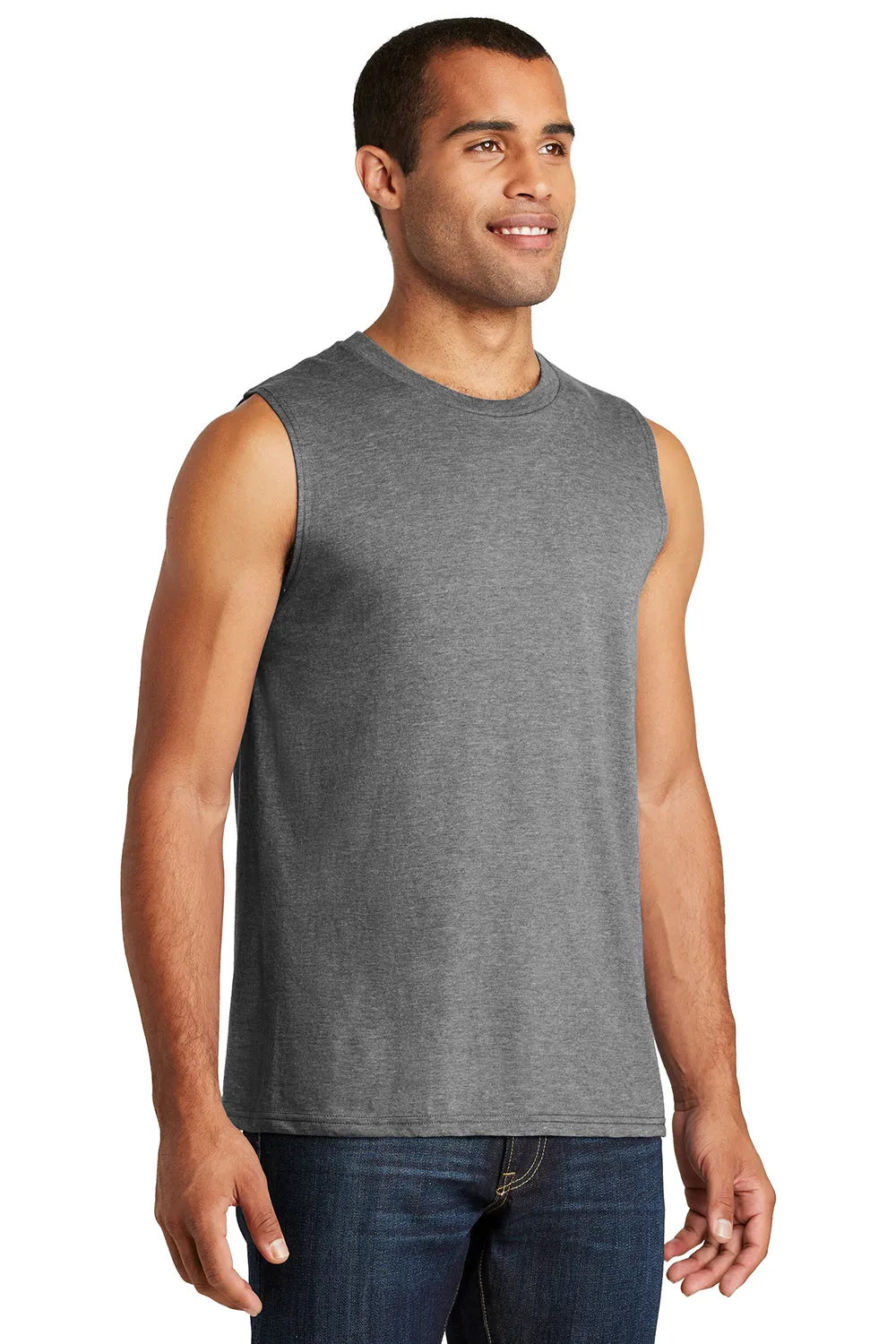 District Mens Very Important Muscle Tank Top - Grey Frost  Buy new Clothing District