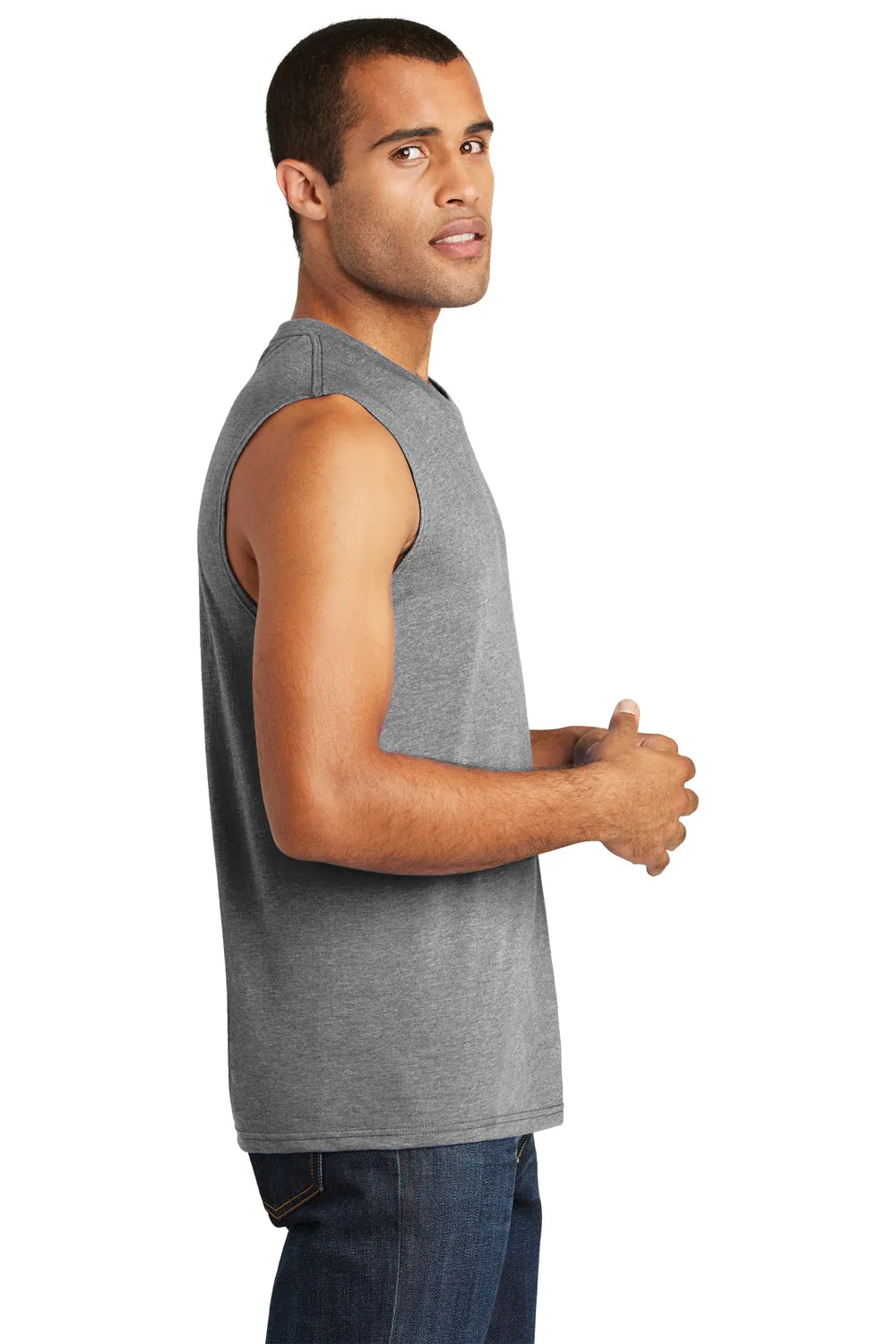 District Mens Very Important Muscle Tank Top - Grey Frost  Buy new Clothing District
