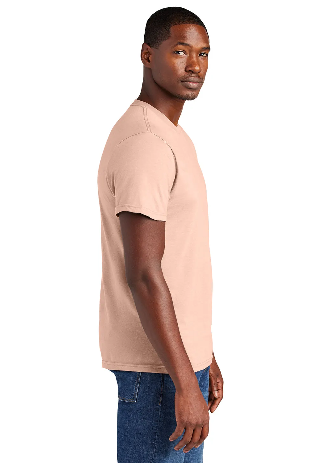 District Mens Very Important Short Sleeve Crewneck T-Shirt - Dusty Peach  Buy new Clothing District