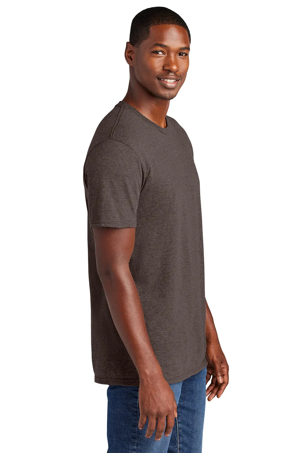 District Mens Very Important Short Sleeve Crewneck T-Shirt - Heather Brown  Buy new Clothing District