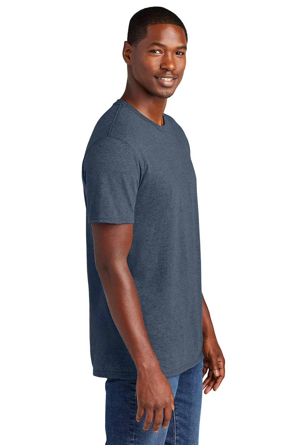District Mens Very Important Short Sleeve Crewneck T-Shirt - Heather Navy Blue  Buy new Clothing District
