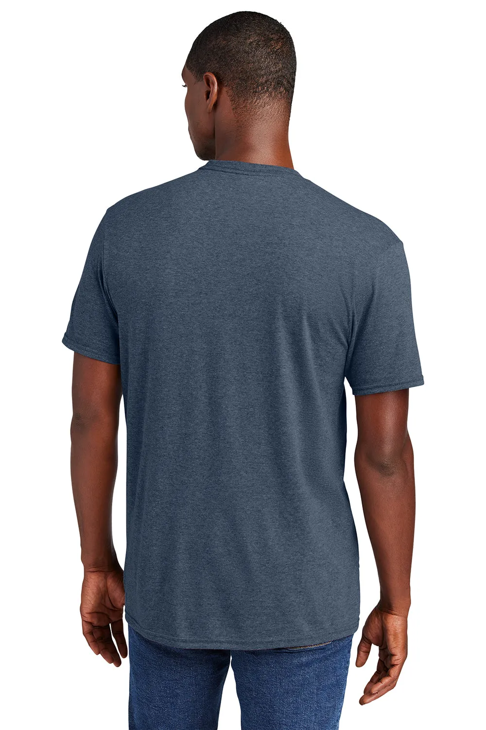 District Mens Very Important Short Sleeve Crewneck T-Shirt - Heather Navy Blue  Buy new Clothing District