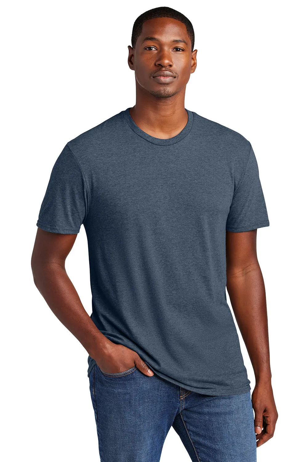 District Mens Very Important Short Sleeve Crewneck T-Shirt - Heather Navy Blue  Buy new Clothing District