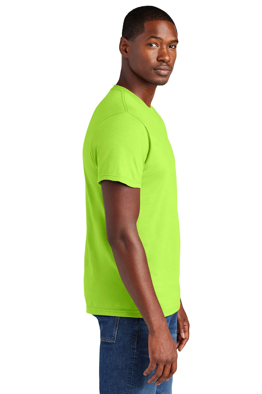 District Mens Very Important Short Sleeve Crewneck T-Shirt - Lime Shock Green  Buy new Clothing District