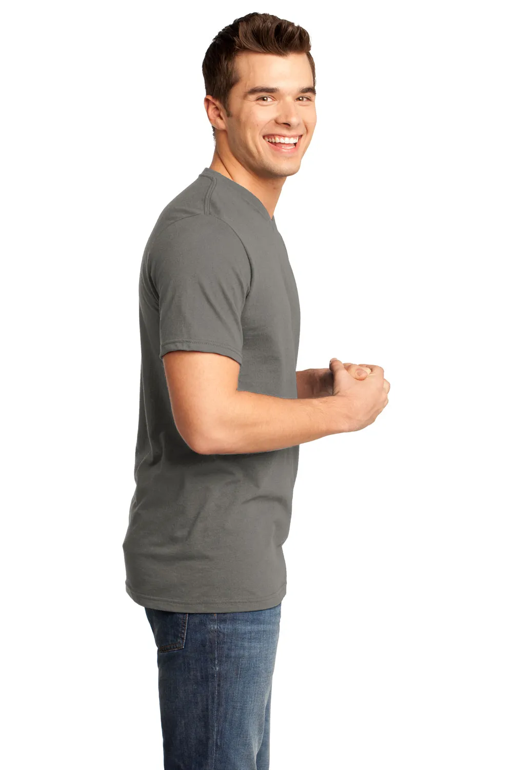 District Mens Very Important Short Sleeve V-Neck T-Shirt - Grey - Closeout  Buy new Clothing District