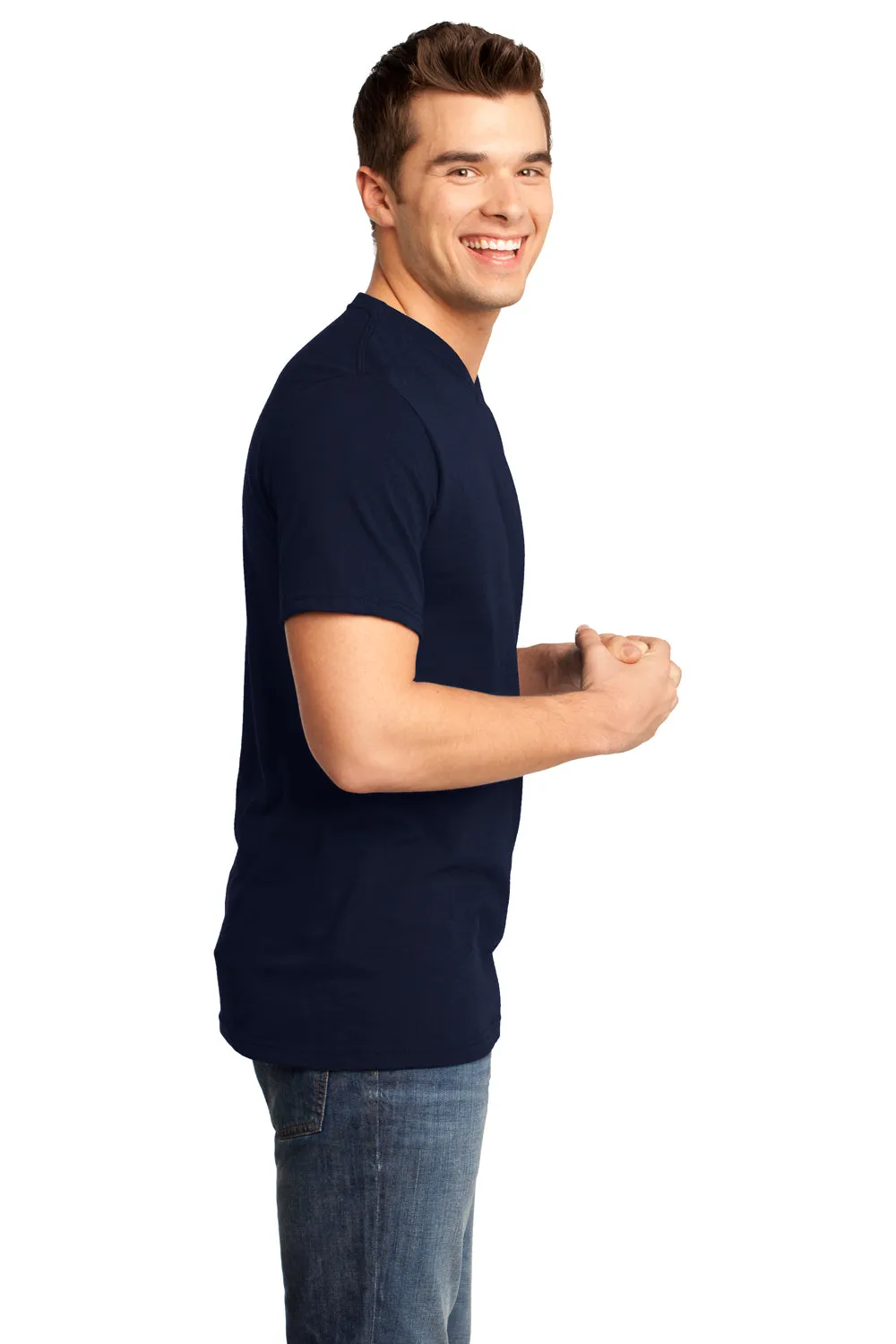 District Mens Very Important Short Sleeve V-Neck T-Shirt - New Navy Blue  Buy new Clothing District