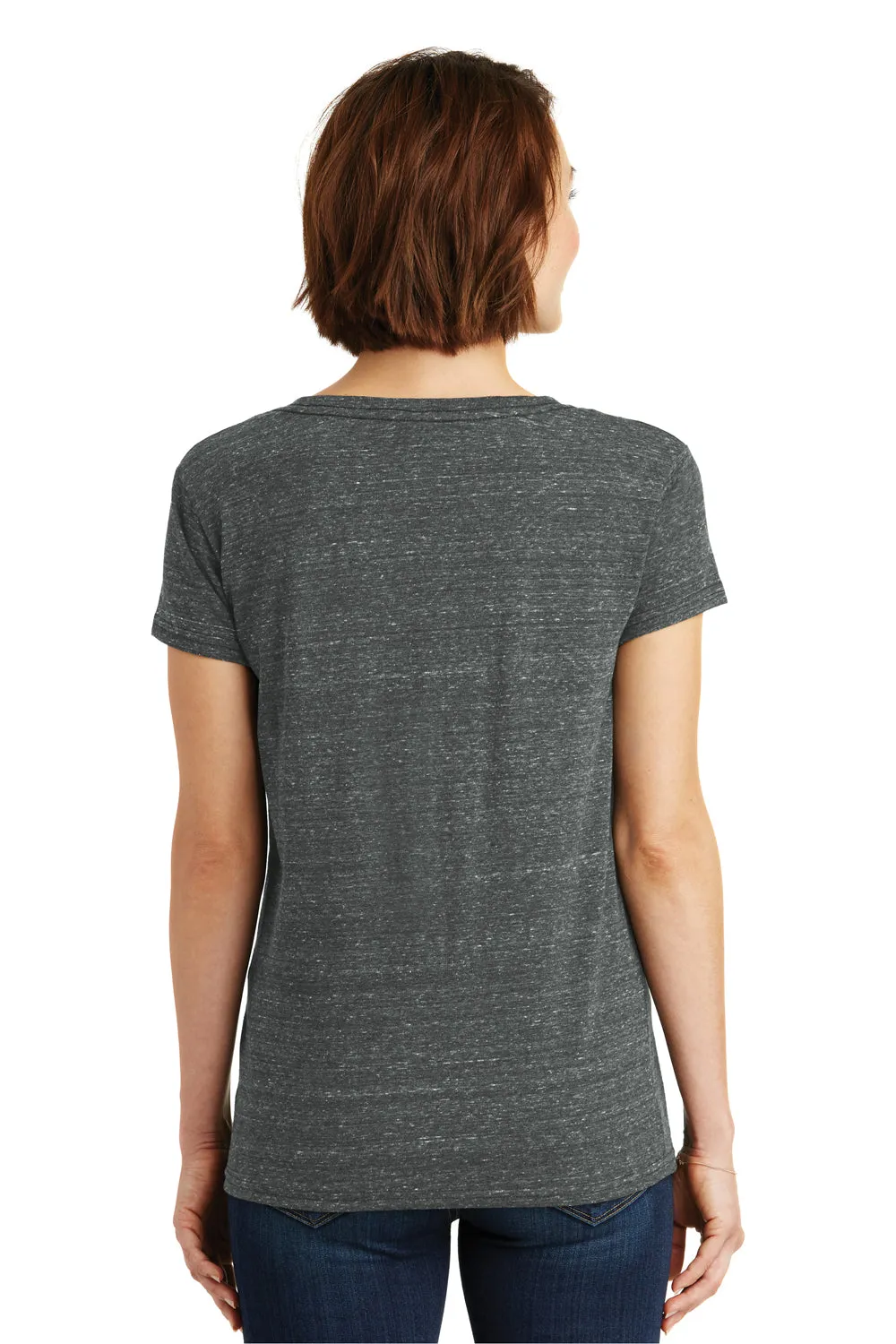 District Womens Cosmic Short Sleeve V-Neck T-Shirt - Black/Grey - Closeout  Buy new Clothing District