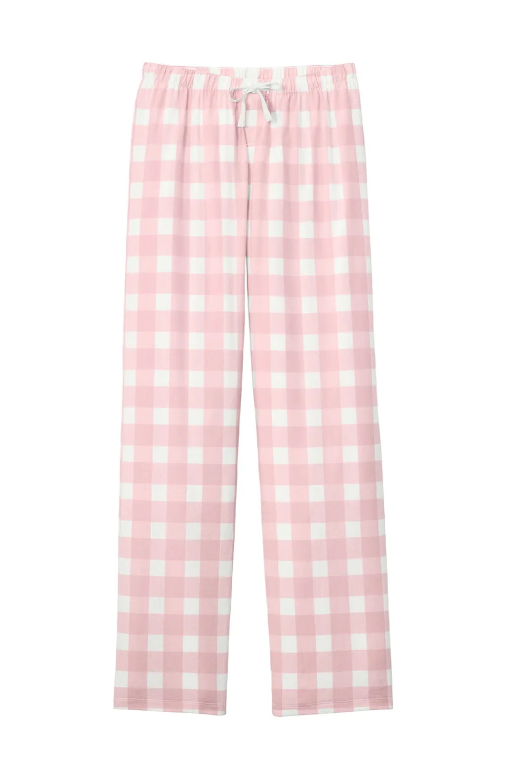 District Womens Flannel Plaid Lounge Pants - Light Pink/White Buffalo Check  Buy new Clothing District