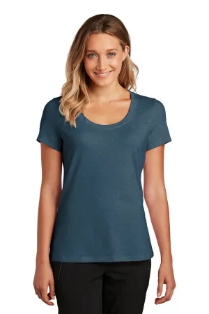 District Womens Flex Short Sleeve Scoop Neck T-Shirt - Heather Neptune Blue  Buy new Clothing District