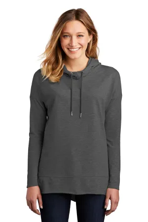 District Womens French Terry Hooded T-Shirt Hoodie - Washed Coal Grey  Buy new Clothing District
