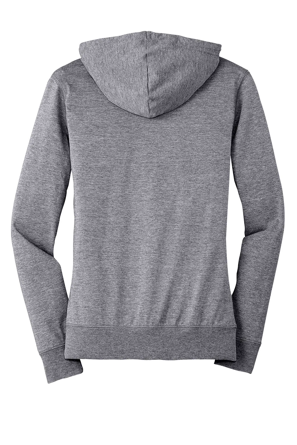 District Womens Full Zip Hooded Sweatshirt Hoodie w/ Pockets - Heather Dark Grey  Buy new Clothing District