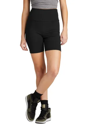 District Womens High Waist Odor Resistant Bike Shorts - Black  Buy new Clothing District